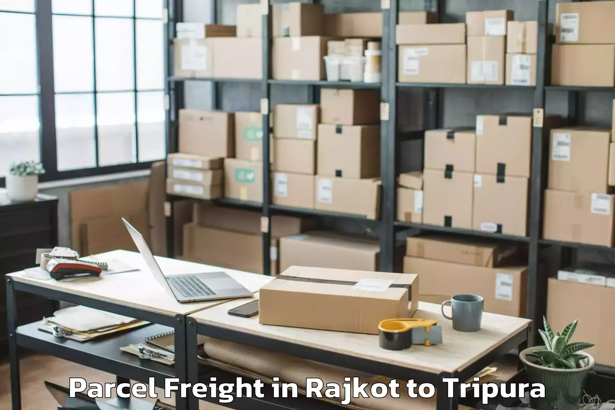 Discover Rajkot to Kailashahar Parcel Freight